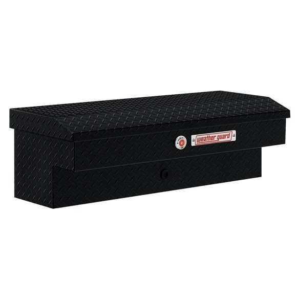 Weather Guard Tool Box 184-5-04 Lo-Side; Single Lid; Powder Coated; Gloss Black; Aluminum; 3 Cubic Feet Capacity