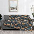 thumbnail image 2 of Yiaed Reindeer Print Blanket Throw Blanket Soft Cozy Flannel Blanket for Home Bed Sofa Couch Chair-50"x40", 2 of 6
