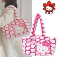 thumbnail image 2 of Bolso de felpa suave Kawaii Sanrios Hello Kitty Jk Lolita para niñas, monedero de moda para estudiantes, cálido y esponjoso, bolso de hombro informal Kt Cat xuanjing unisex, 2 of 2