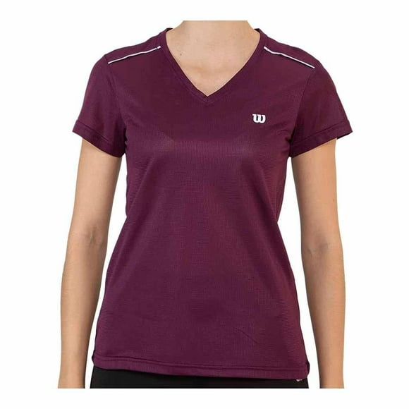 Playera Wilson para Mujer, Deportivo Vino Talla CH