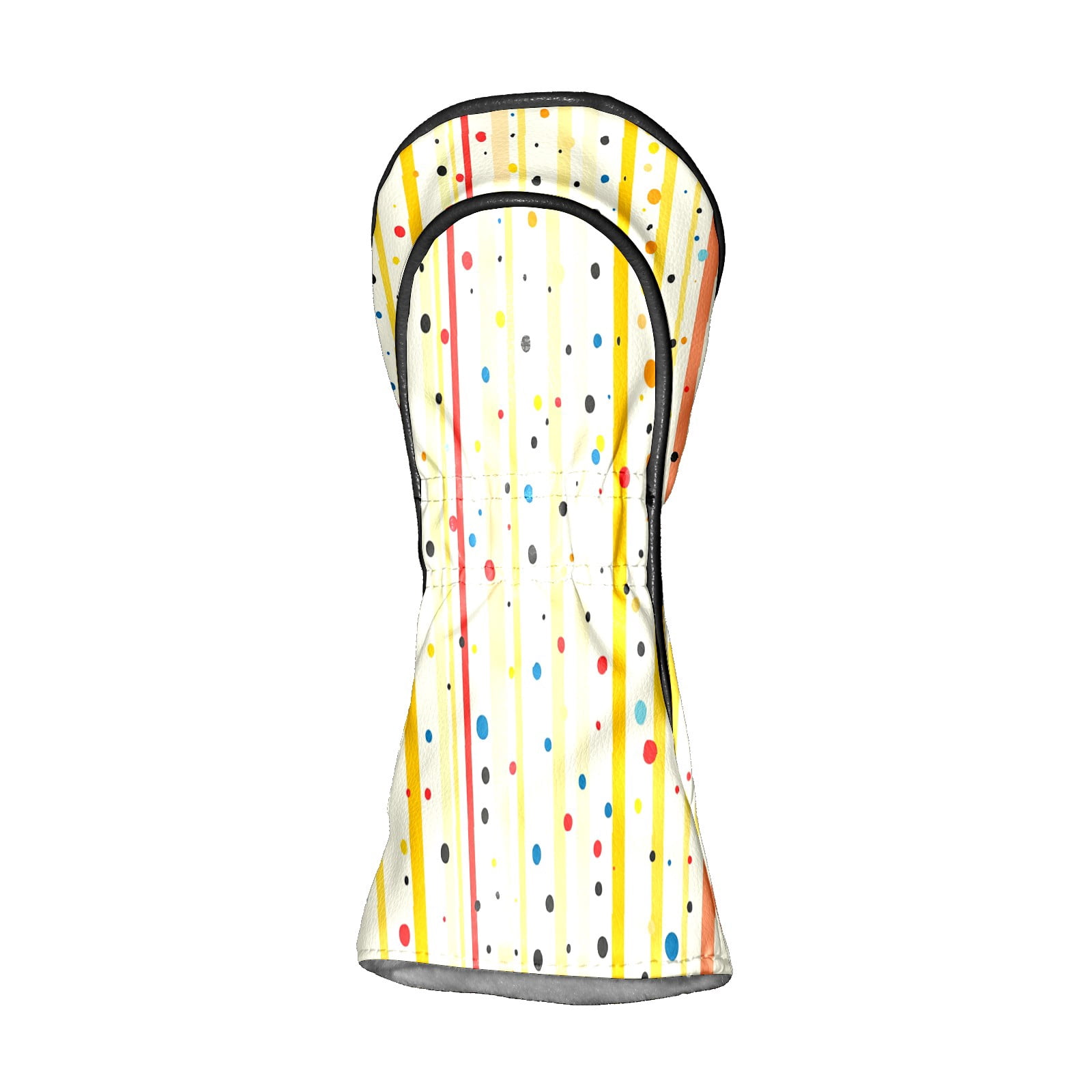 Golf Club Covers PU Leather Waterproof Head Covers for Fairway Woods Hybrids Colorful Polka Dots