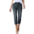 thumbnail image 3 of Women's High Waisted Straight Leg Cropped Jeans Casual Trendy Summer Denim, 3 of 9