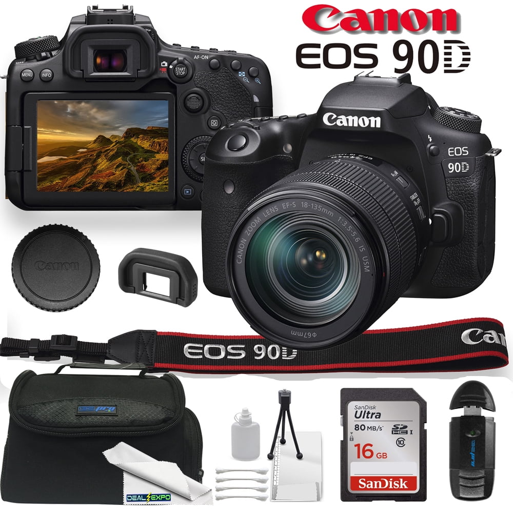 Canon EOS 90D DSLR Camera with 18135mm Lens +Dealexpo Essential Kit