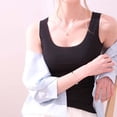 thumbnail image 5 of VV AVEORS Womens Wide Strap Tank Tops Spring Summer Crew Neck Cami Sleeveless Loose Fit Shirts Black XL, 5 of 7