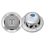 2) NEW LANZAR AQ5CXS 5.25" 400W 2-Way Marine/Boat Audio Stereo Speakers Silver