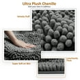 thumbnail image 6 of Clara Clark Bath Rug Chenille Bath Mat, Super Soft Absorbent Bathroom Rug Seat Cover, Medium & Contour, Gray, 6 of 9