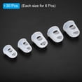 thumbnail image 3 of Uxcell Rubber Finger Tips Silicone Thumb Fingertip Protector Thimble for Guitar Playing Clear 5 Size Assorted 30 Pack, 3 of 6
