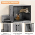 thumbnail image 5 of Hidden Cat Litter Box - Furniture Style Enclosure with Platform, Villa Cat Ladder, Wax Wood, 5 of 9