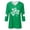 3-Green, variant on Arlun Women's St.Patrick's Day T-Shirts Trendy Shamrock 3/4 Sleeve V-Neck Tops Irish Traditional Festival Graphic Tees Casual Stylish Party Spring T Shirt 10-Green XL
