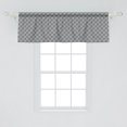 thumbnail image 2 of Ambesonne Abstract Window Valance, Monochrome Stars and Lines, 54" X 18", Dark Grey and White, 2 of 3