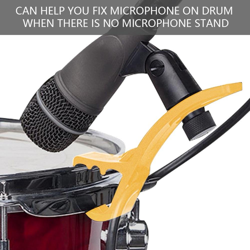 Kritne Drum Mic Mount, Shockproof Plastic Drum Mic Clamp Clip Holder