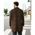 thumbnail image 6 of COOFANDY Men's Wool Blend Peacoat - Winter Trench Style, Notched Lapel & Single Breasted, with Pockets, 6 of 8