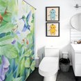 thumbnail image 5 of Flower Hummingbird Shower Curtain for Bathroom with 12Hooks, Polyester Fabric Thick Shower Curtain Washable Waterproof Curtain, 5 of 8