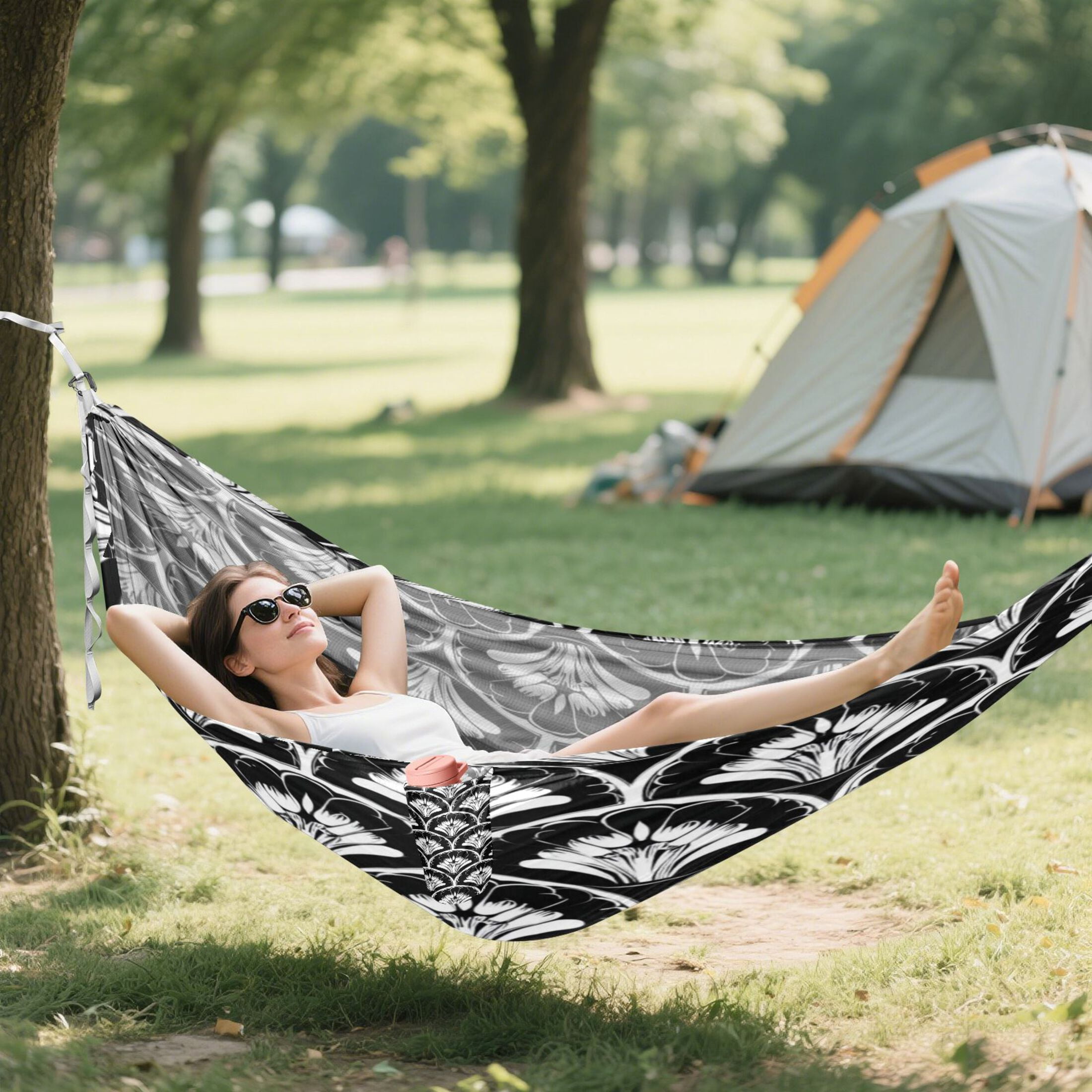 Hanging Hammock Portable Travel Camping For Outdooor Beach Camping Hiking Symmetrical Structures