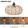 thumbnail image 4 of Plug in Pendant Light Woven Rattan Hanging Light with Dimmable On/Off Switch 15Ft Rope, 4 of 6