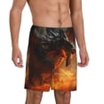 thumbnail image 2 of Naloa Fiery Dragon Of Chaos Men's Short Pajama Pants, Pj Shorts, Lounge Comfort Shorts-XX-Large, 2 of 6