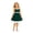 Dark Green, variant on SUYIDA Girls Striped Colorful Tiered Straps Dress, Playful Printed Festive Design, Cute Party Outfit for Tween Girls