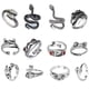 thumbnail image 1 of Juego De Anillos Punk Vintage De 12 Piezas, Anillo Abierto De Animales, Anillos Apilables Góticos Para Mujeres, Hombres Y Niñas Advancent AP007124-05, 1 of 6