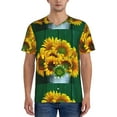 thumbnail image 4 of Haiem Hip Hop Hipster Baseball Jersey Button Down Shirts Sports Uniforms Men Women Jersey(Sunflowers in Bucket,X-Large), 4 of 9