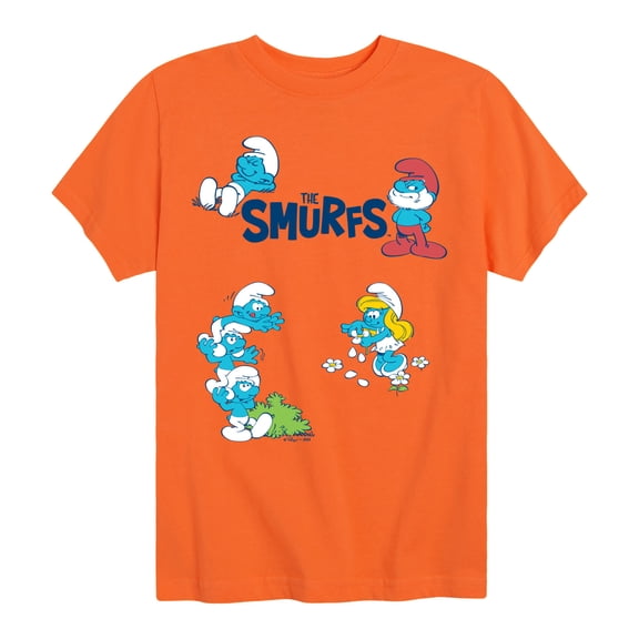 Smurfs - Classic Faux Hit - Youth Boys Short Sleeve Graphic T-Shirt