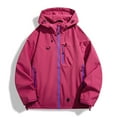 thumbnail image 3 of Hiking Jackets for Men 2025 Lightweight Casual Long Sleeve Zip Up Hooded Jacket with Pockets Outerwear Coat, 3 of 4