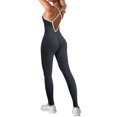 thumbnail image 1 of Mono de yoga sin costuras para mujer: sin mangas, elástico, ajustado, con ribetes, para hacer ejercicio y correr, 1 of 7