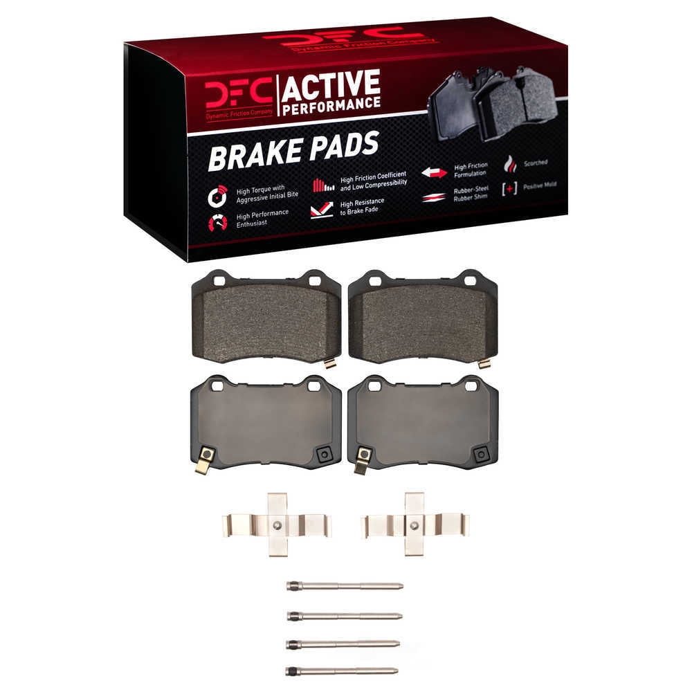 Dynamic Friction Company 1115-1053-02 DFC Active Performance Pads and Hardware Kit