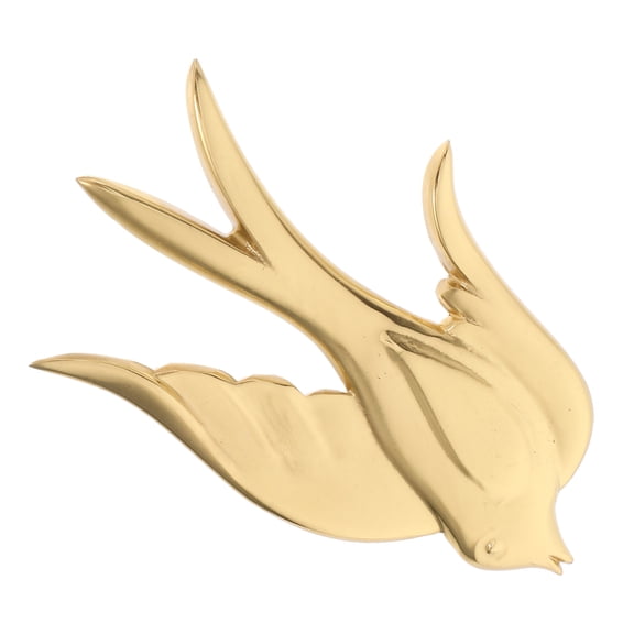 SOPOTUTU 1Pack Birds Wall Figurines Brass Metal Art Wall Decor 3.54x2.36x0.20in Golden Minimalist Design For Homeowners