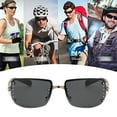 thumbnail image 5 of Gafas de sol cuadradas sin marco estilo retro, modernas y sexys, de estilo Y2K, hechas de metal, 5 of 5