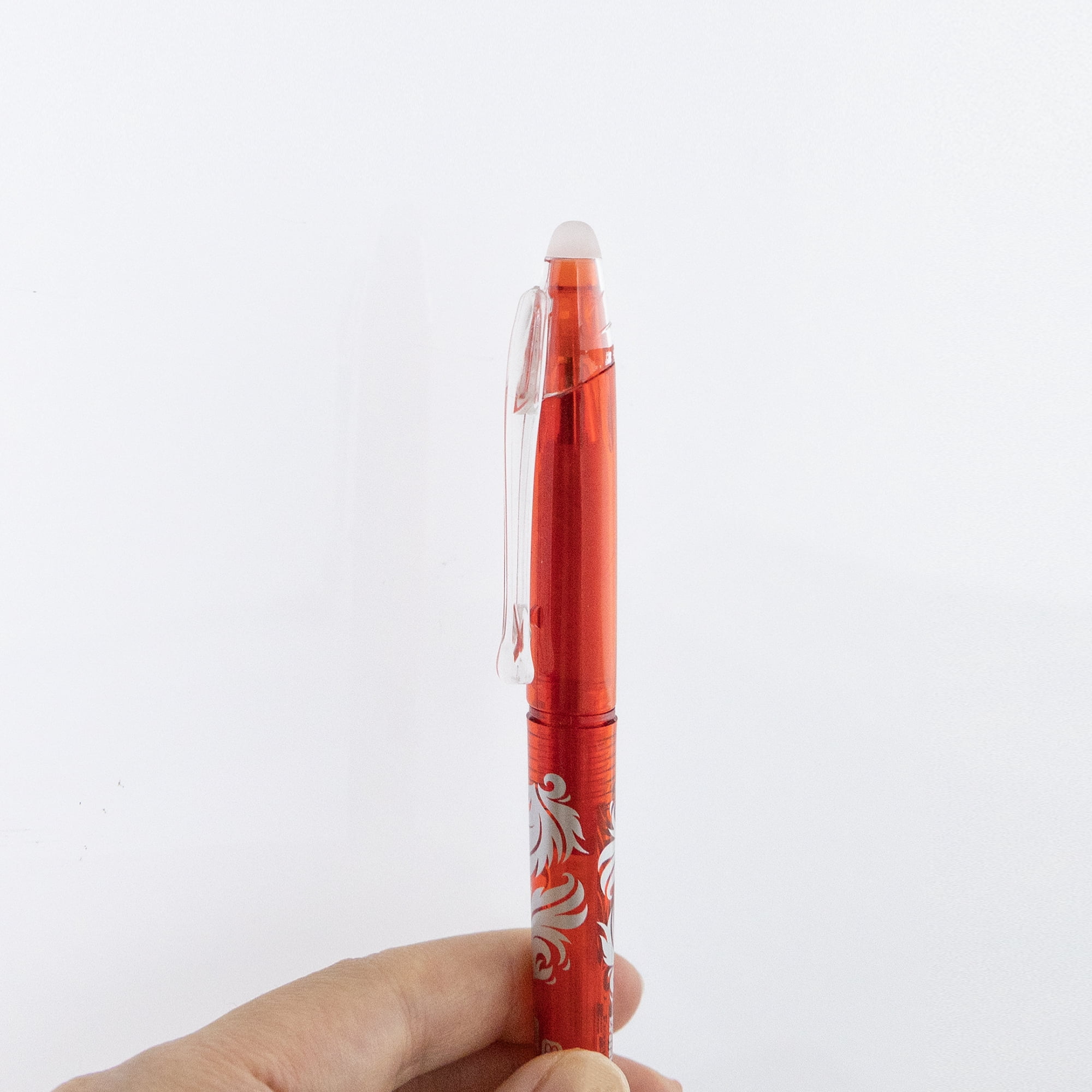 BAZIC Frizz Erasable Gel Pen 0.7mm Red Color, Pen Mistake Eraser, 1-Pack