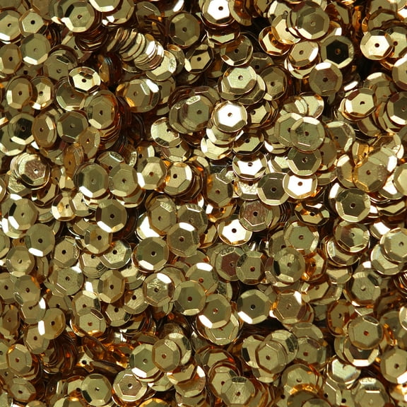 Rich Egyptian Gold Cup Sequins 5mm Shiny Metallic Made in USA