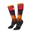 thumbnail image 2 of Bingfone Compression Socks for Women and Men Long Socks for Running Athletic Cycling Nurse-Watercolor Glasses Guinea Pig, 2 of 8