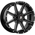 thumbnail image 2 of Ballistic 956 Razorback 20x9.0 Gloss Black Wheel with Milled Windows 6x135mm 5x139.7mm Bolt Pattern / 12mm Offset / 100.4mm Hub Bore, 2 of 2