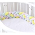 thumbnail image 1 of Almohada de cama trenzada de cuatro hebras con bolas de nudo largo tejidas, tira anticolisión para niños, 1 of 3