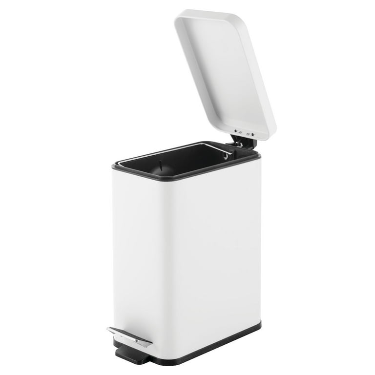 Homie Soft Close, Slim Trash Can 2.6 Gallon with Anti - Bag Slip Liner and  Lid, Use