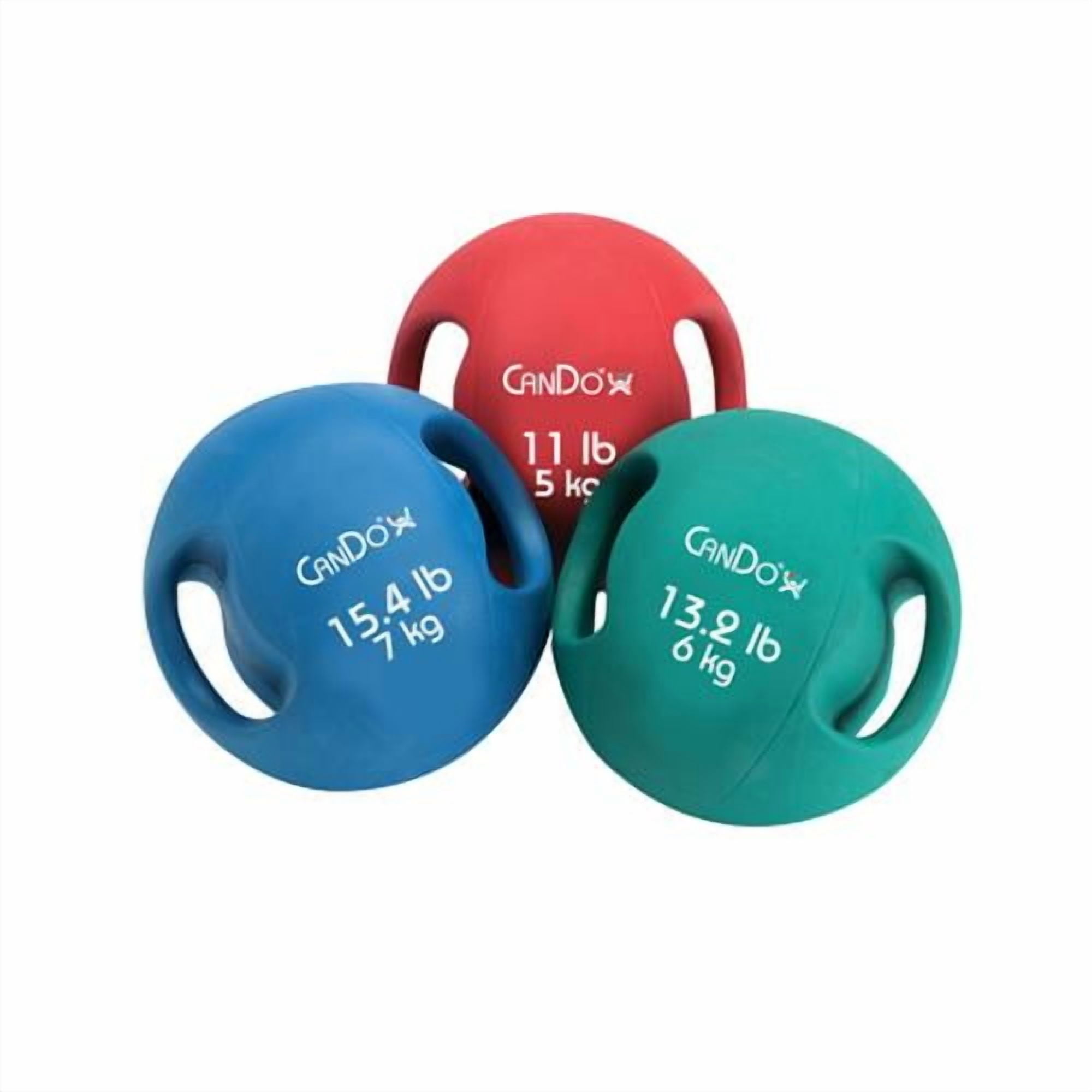 CanDo Molded Dual Handle Medicine Ball