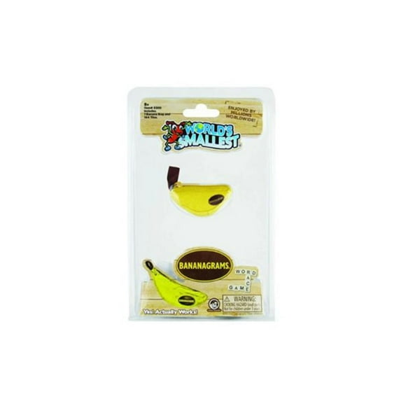 Asmodee - Bananagrams - Bananagrams: World's Smallest - Family Word Game - Includes: 1 Banana Pouch and 144 Tiles - 2 to 8 Players - Ages 8 and up - English