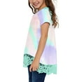 thumbnail image 6 of ONLYSHE Big Sister Girls Super Soft Short Sleeve T-Shirts For Kids Loose Swing Tunic Tops for 4-13 Years, 6 of 8