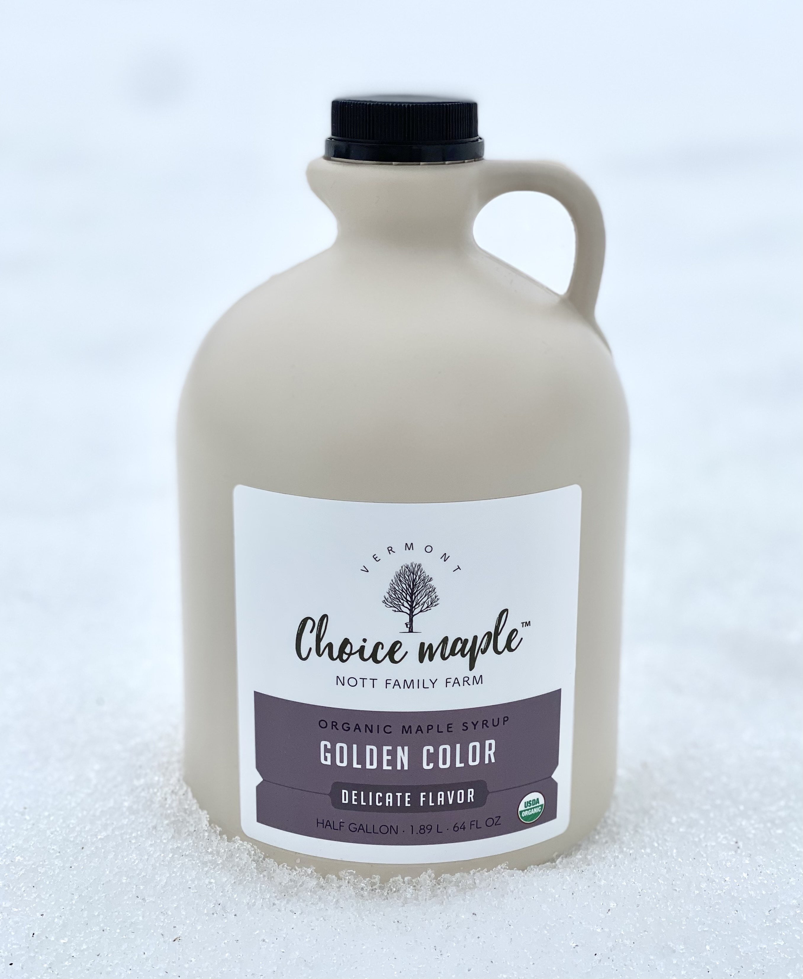 Choice Maple, Organic Vermont Maple Syrup, Half Gallon