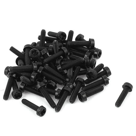 

Uxcell M2 x 8mm Nylon Cross Pan Head Machine Screws Black (50-pack)