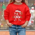 thumbnail image 2 of Grand Enfant Chandail à Capuchon Garçon Grand Chandail à Capuchon Enfants Chandail Confortable Femme Chat Cordon de Serrage Noël Enfants Manches Longues Col Rond Chandails en Molleton Imprimé Lettre Léger Chandails en Molleton Blouse Haut Rouge 8-9 Ans, 2 of 6