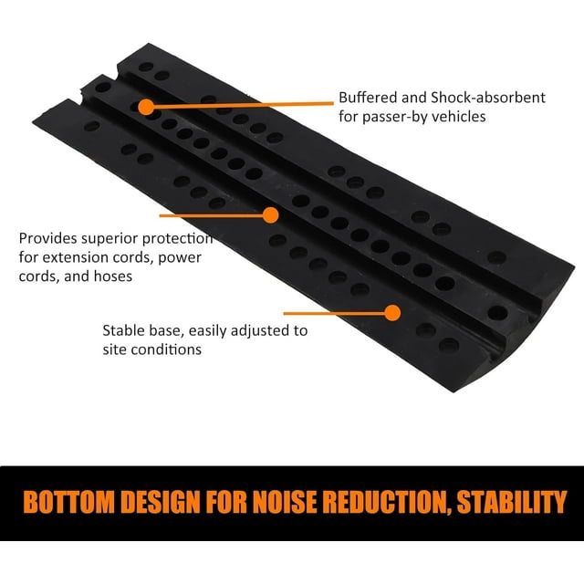 GloryStar Rampe de Protection pour Routes en Asphalte, en Béton et en Gravier - Conception Modulaire à 2 Canaux avec 6 Pointes à Boulons - Rampes de Gourmette pour Entrée