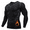 Black-Print-Fleece-Lined, variant on Men's Long Sleeve Compression Shirts, Breathable Quick-Dry Workout Baselayer Tops for Running Training Fitness,Black
