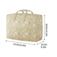 thumbnail image 3 of Extra Large Blanket Storage Bags, Folding Comforter Storage Bag, Storage Bags for Clothes, Storage Containers for Comforter Bedding Pillow Sheet, Reinforced Handles, 22.44"*14.17"*8.27" Beige, 3 of 7