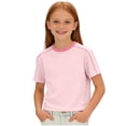 thumbnail image 5 of CYRBOKO Boys Summer Athletic Shirts, Breathable Casual Pullover Short Sleeve Kids Activewear Tops Pink Size 11-12 T, 5 of 6