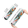 thumbnail image 4 of Fuzoiu Colorful Birds Pine Branch Print Adult Socks, Crew Moisture-wicking Socks, Unisex Cushion Crew Socks,Casual Sports Ankle Socks, 4 of 7