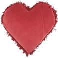 thumbnail image 5 of Mina Victory Shag Frame Heart Deep Red 18" x 18" Throw Pillow, 5 of 5