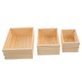 thumbnail image 2 of CIMAXIC Birthday 3pcs Wooden Rustic Nesting Crates: Decorative Unfinished Wood Box - Small Treasure Container - Dollhouse Display Organizer For Birthday Farmhouse Keepsake Storage, 2 of 4