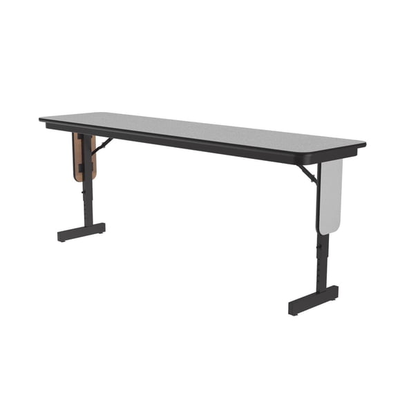 Correll SP 18x72 Adjustable Height Metal/Wood Folding Seminar Table in Gray