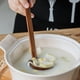 thumbnail image 4 of Juego de vajilla con cuchara de madera con mango largo, cuchara para sopa de fideos con cuchara ranurada, herramienta de cocina, 4 of 14